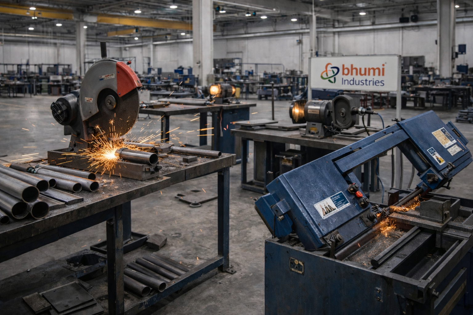 Bhumi Industries cutting and grinding tools area